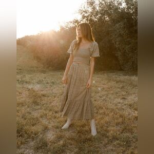 Rylee + Cru Joelle Skirt - Flower Block